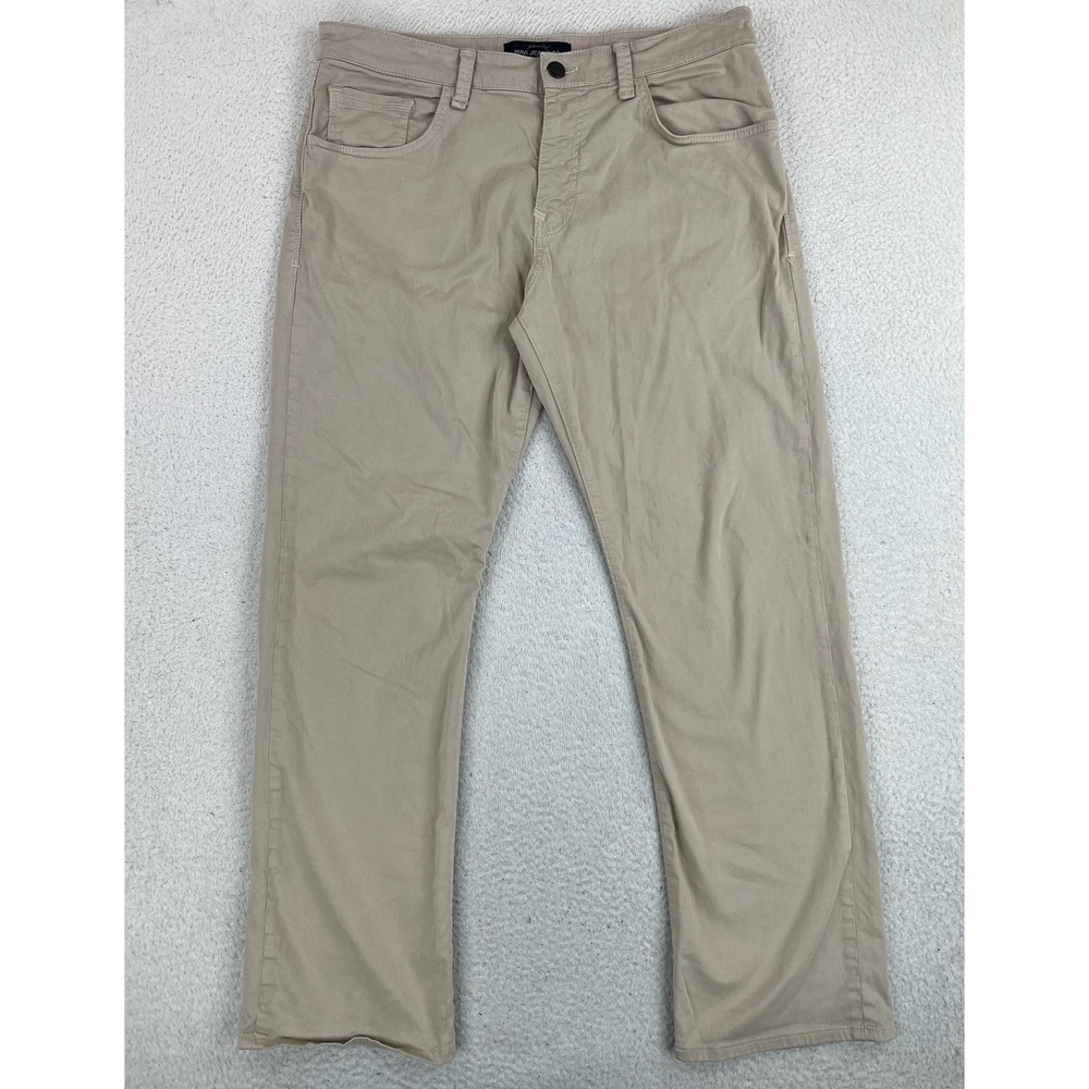 Mavi Matt Jeans Mens 36x32 Beige Mid Rise Straight Stretch Denim Light Wash